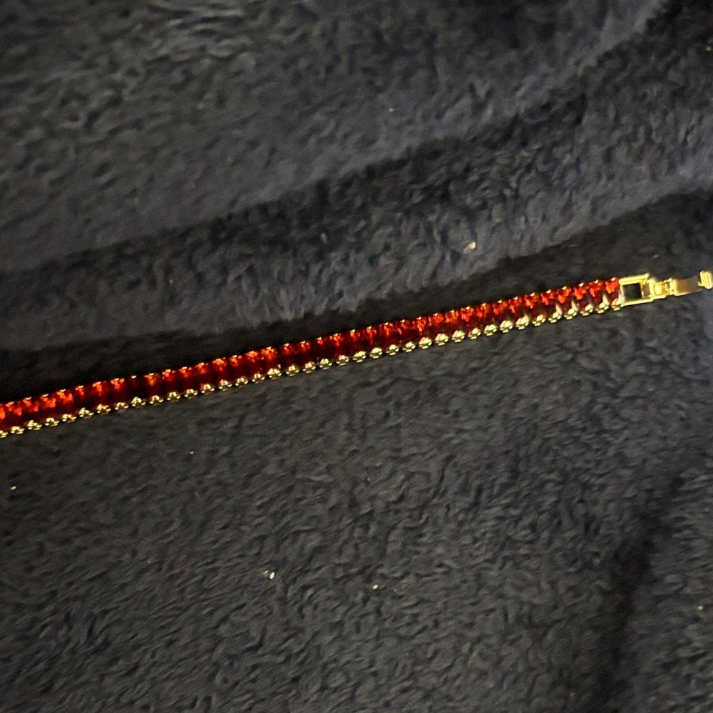 Pretty Bird Red and Gold Bracelet